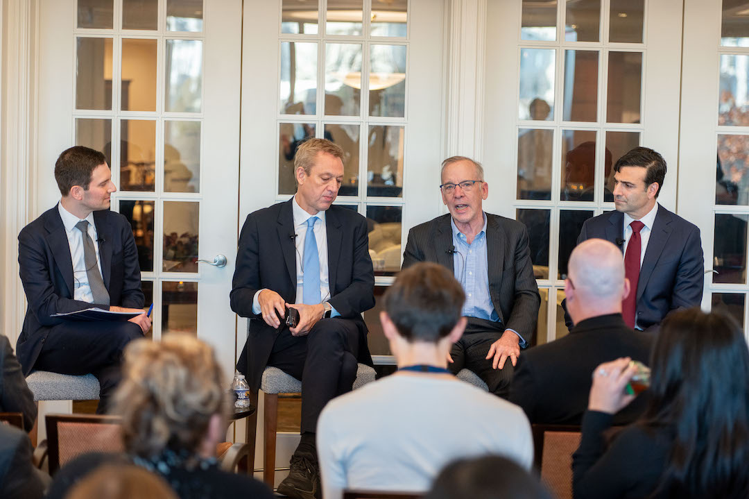 The Future of the US Dollar in a Tumultuous Geopolitical Environment panel speaks at the Future of Finance Forum